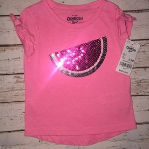 OshKosh Short Sleeve Sequin Watermelon Shirt